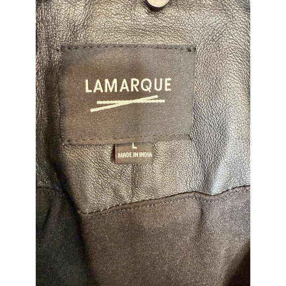 LAMARQUE Donna Glam Studded Leather Moto Jacket Indie Sleaze - Size L - Picture 5 of 9